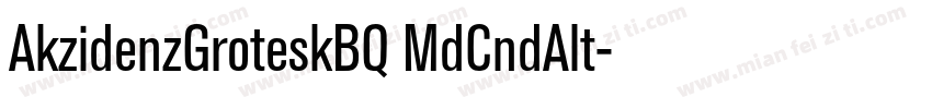AkzidenzGroteskBQ MdCndAlt字体转换
